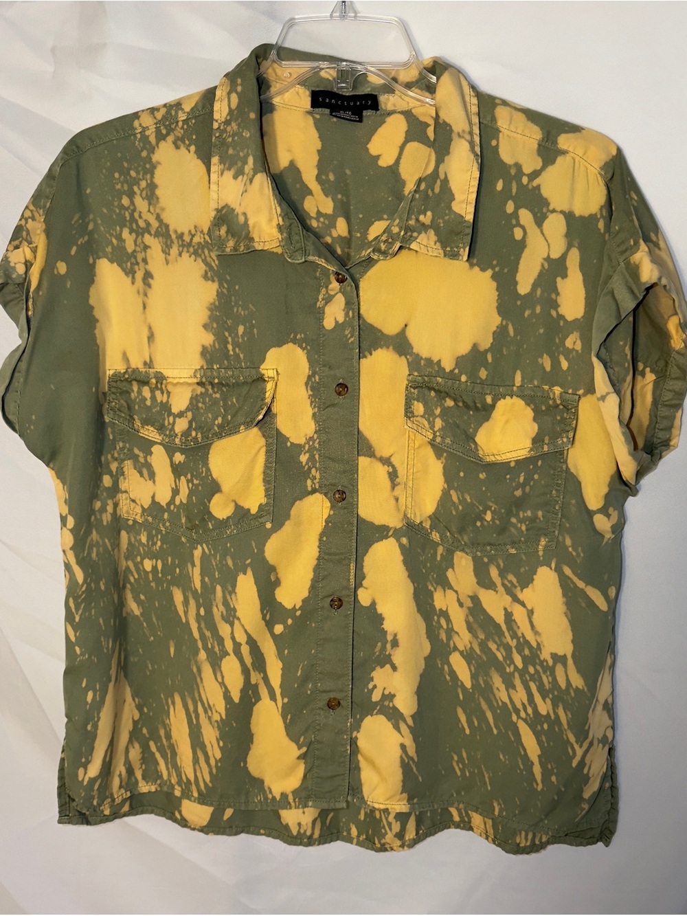 Sanctuary Splotch dyed Button down shirt